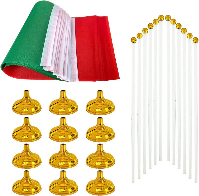 WXTWK 12 Pack Portugal Flag Portuguese Desk Flag Small Mini Portuguese Table Flags With Stand Base,Home Office Festival Events Celebration Decorations - Image 3